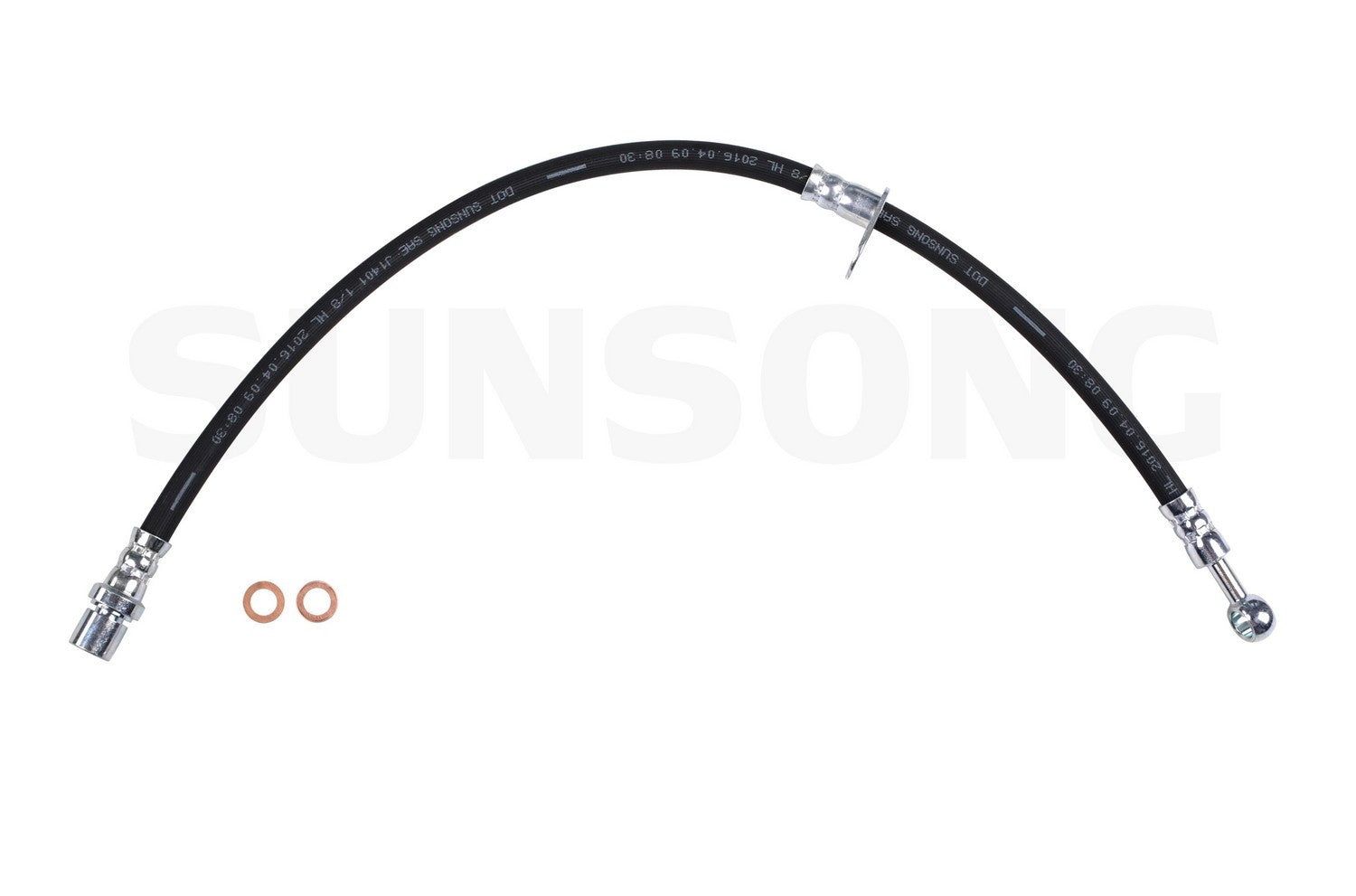 Angle View of Front Left Brake Hydraulic Hose SUNSONG 2206127