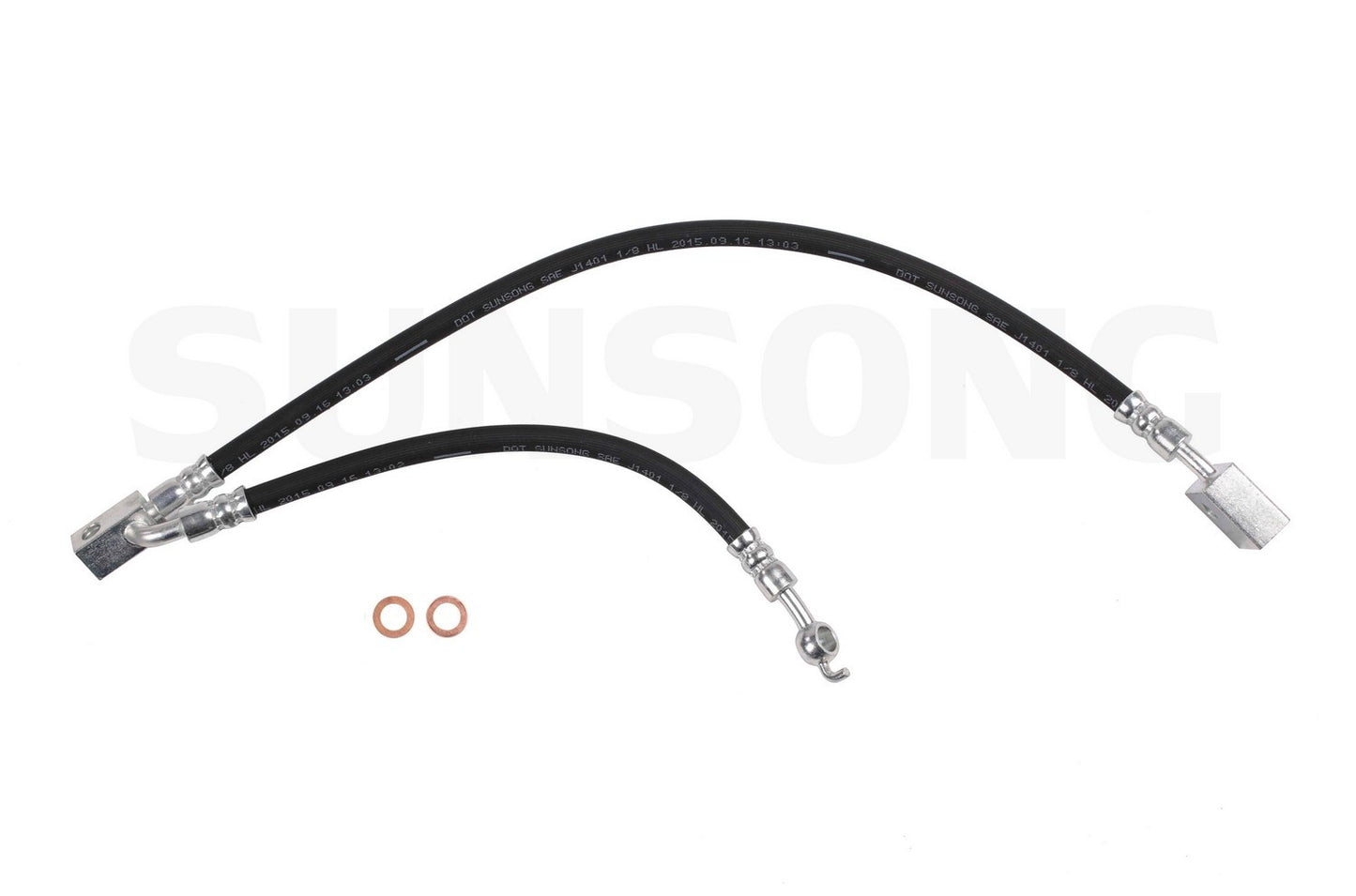 Angle View of Front Right Brake Hydraulic Hose SUNSONG 2206161