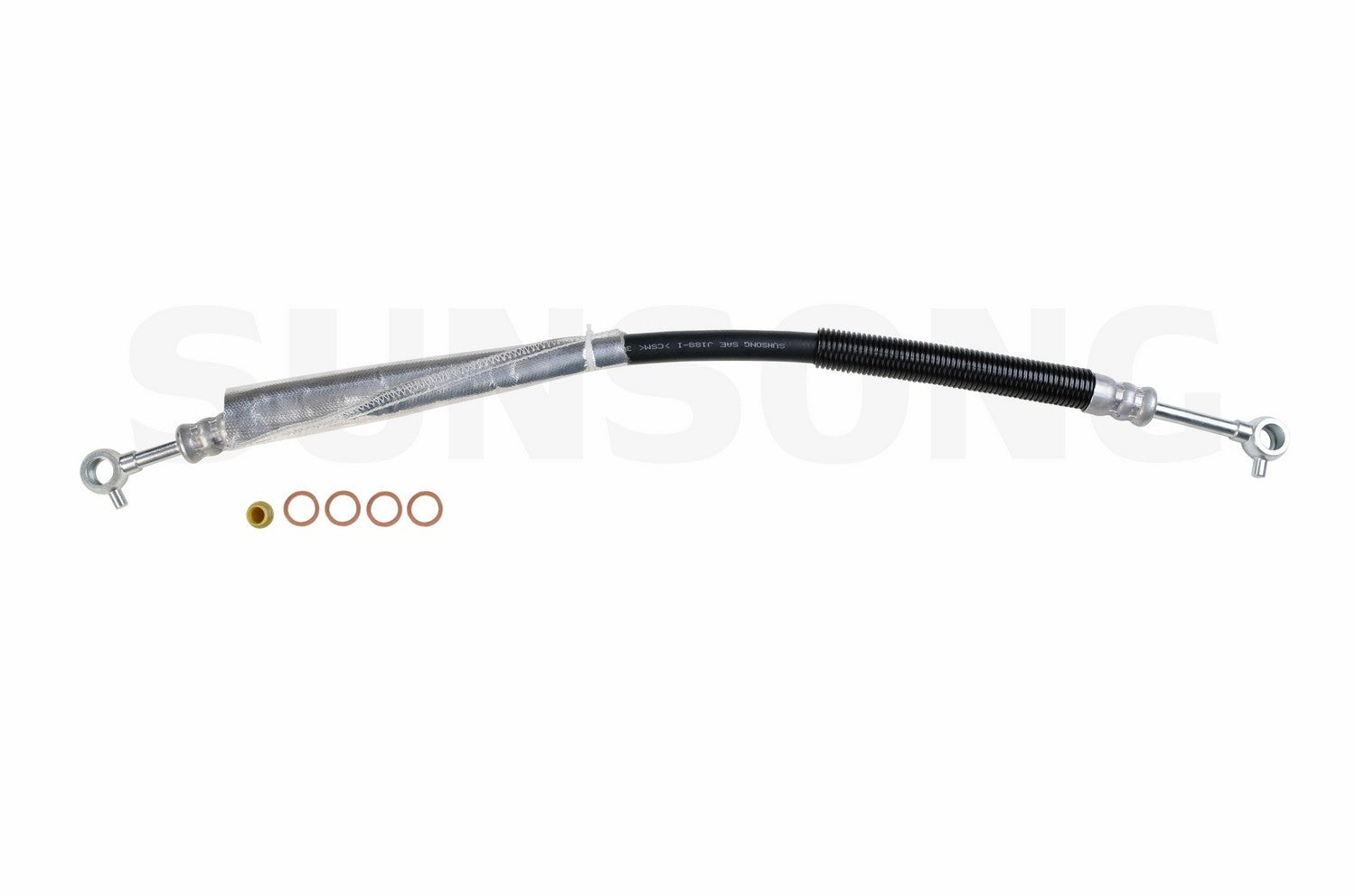 Angle View of Power Steering Pressure Line Hose Assembly SUNSONG 3401048