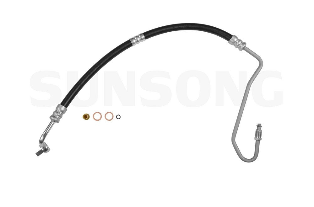 Angle View of Power Steering Pressure Line Hose Assembly SUNSONG 3401051