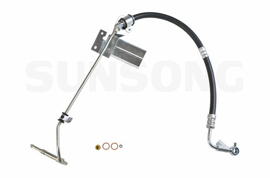 Angle View of Power Steering Pressure Line Hose Assembly SUNSONG 3401159