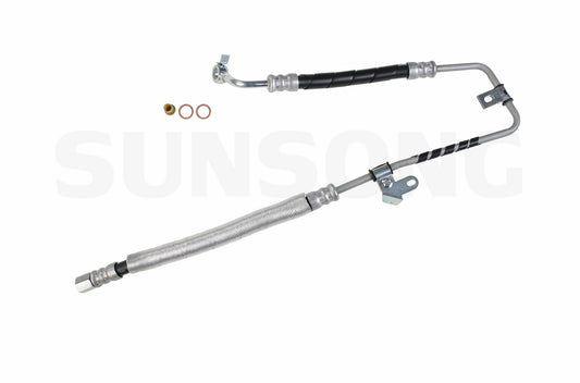 Angle View of Power Steering Pressure Line Hose Assembly SUNSONG 3401162