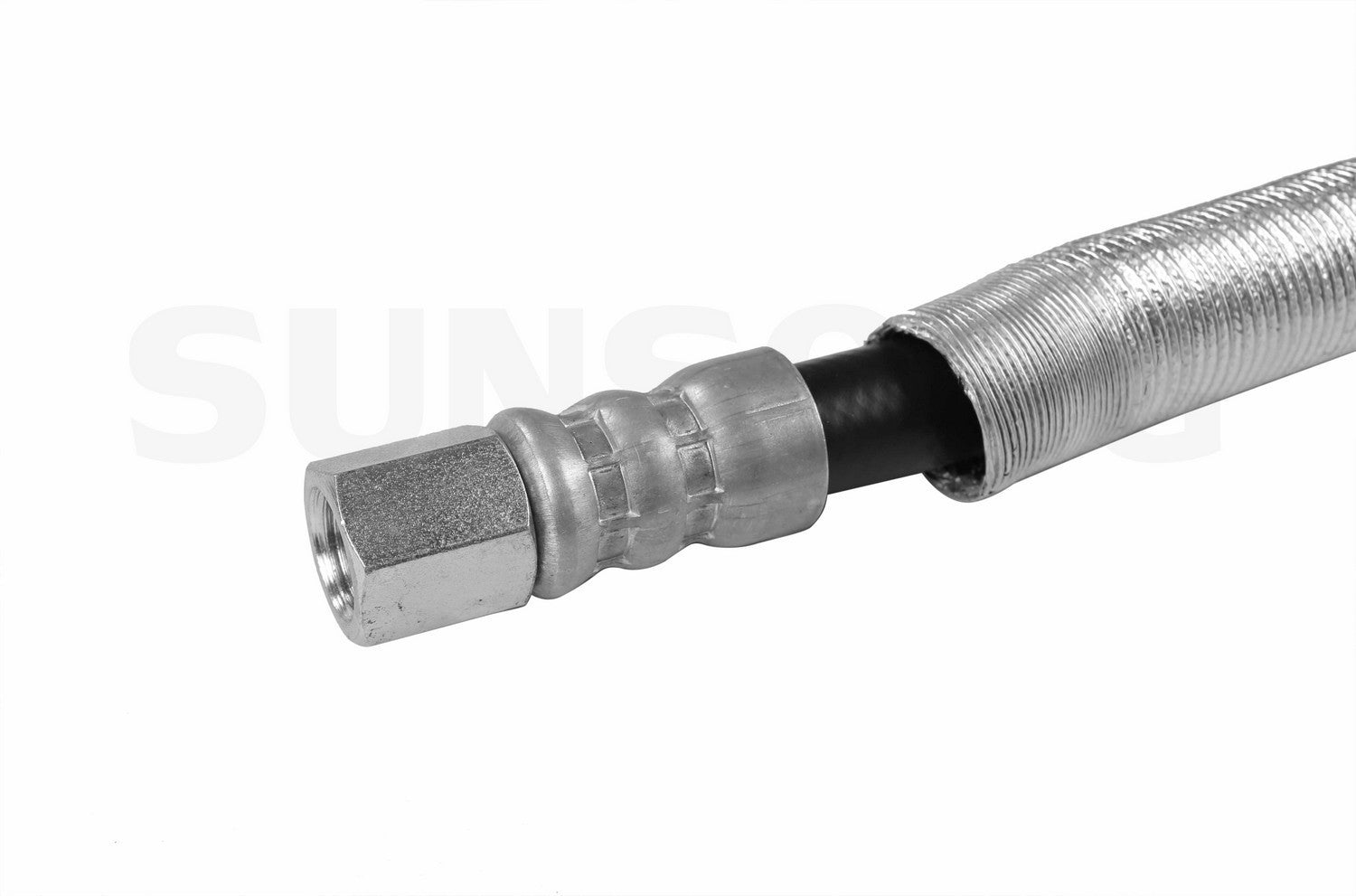 Left View of Power Steering Pressure Line Hose Assembly SUNSONG 3401162