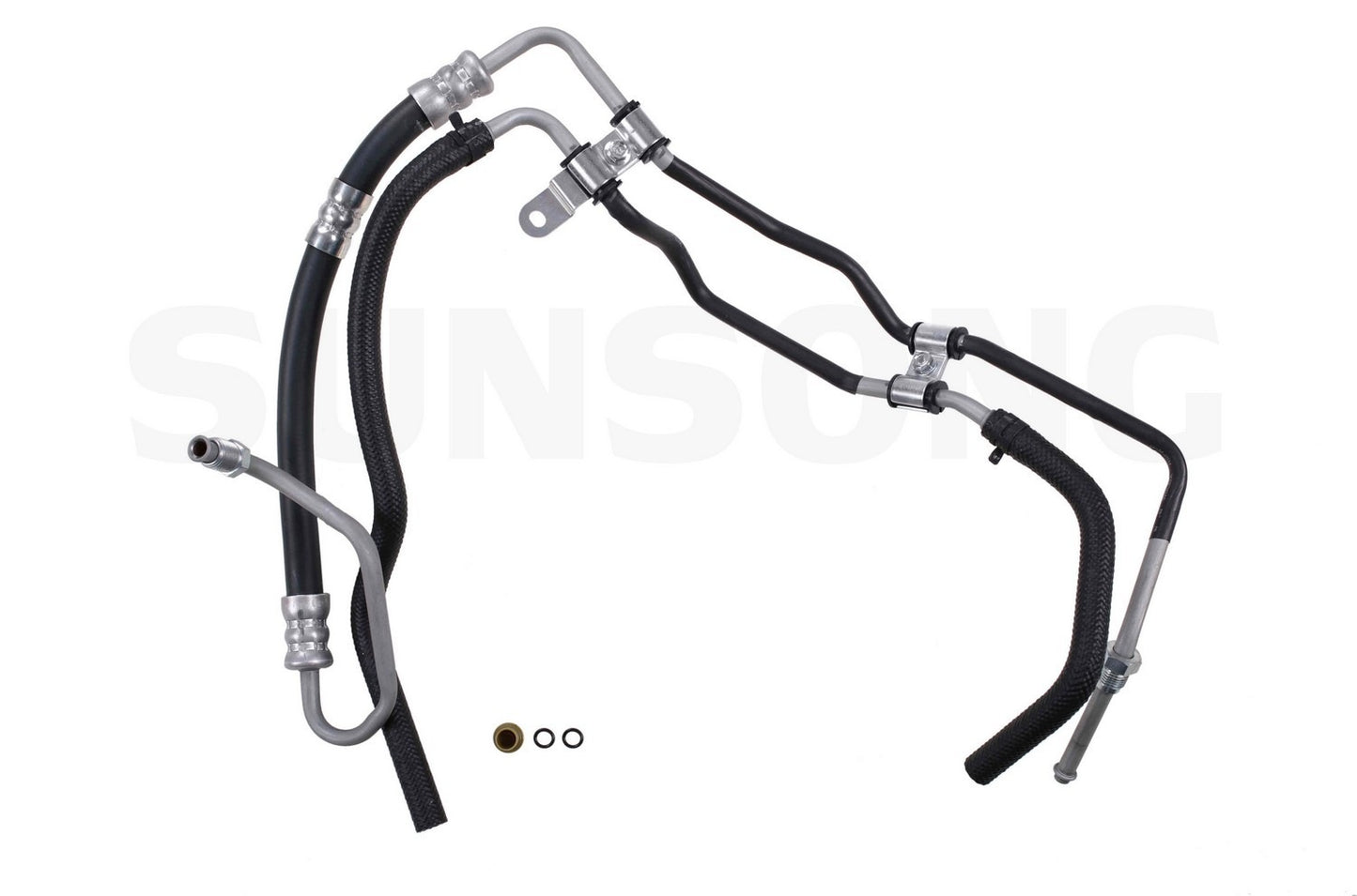 Front View of Power Steering Hose Assembly SUNSONG 3401170