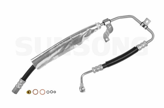 Angle View of Power Steering Pressure Line Hose Assembly SUNSONG 3401185