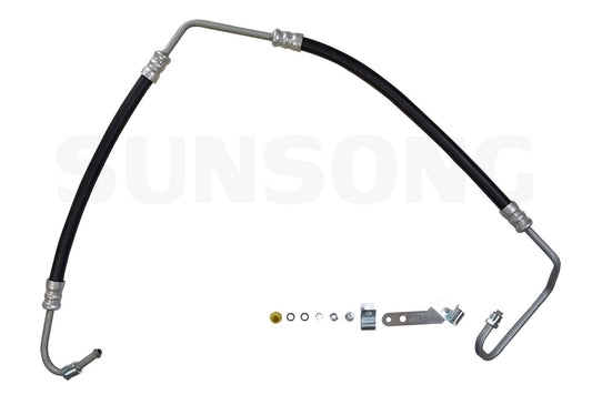 Angle View of Power Steering Pressure Line Hose Assembly SUNSONG 3401264