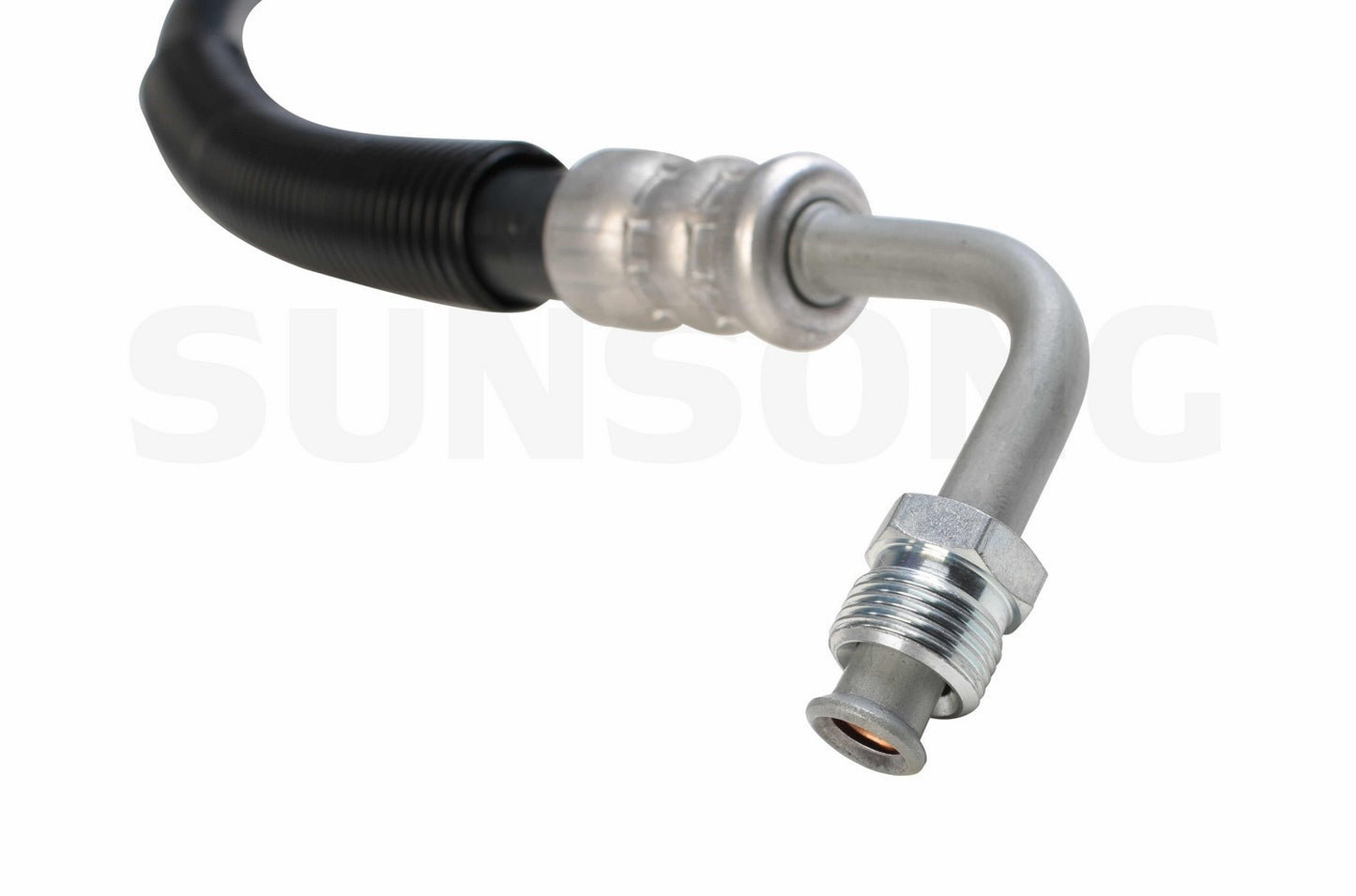 Left View of Power Steering Pressure Line Hose Assembly SUNSONG 3401352