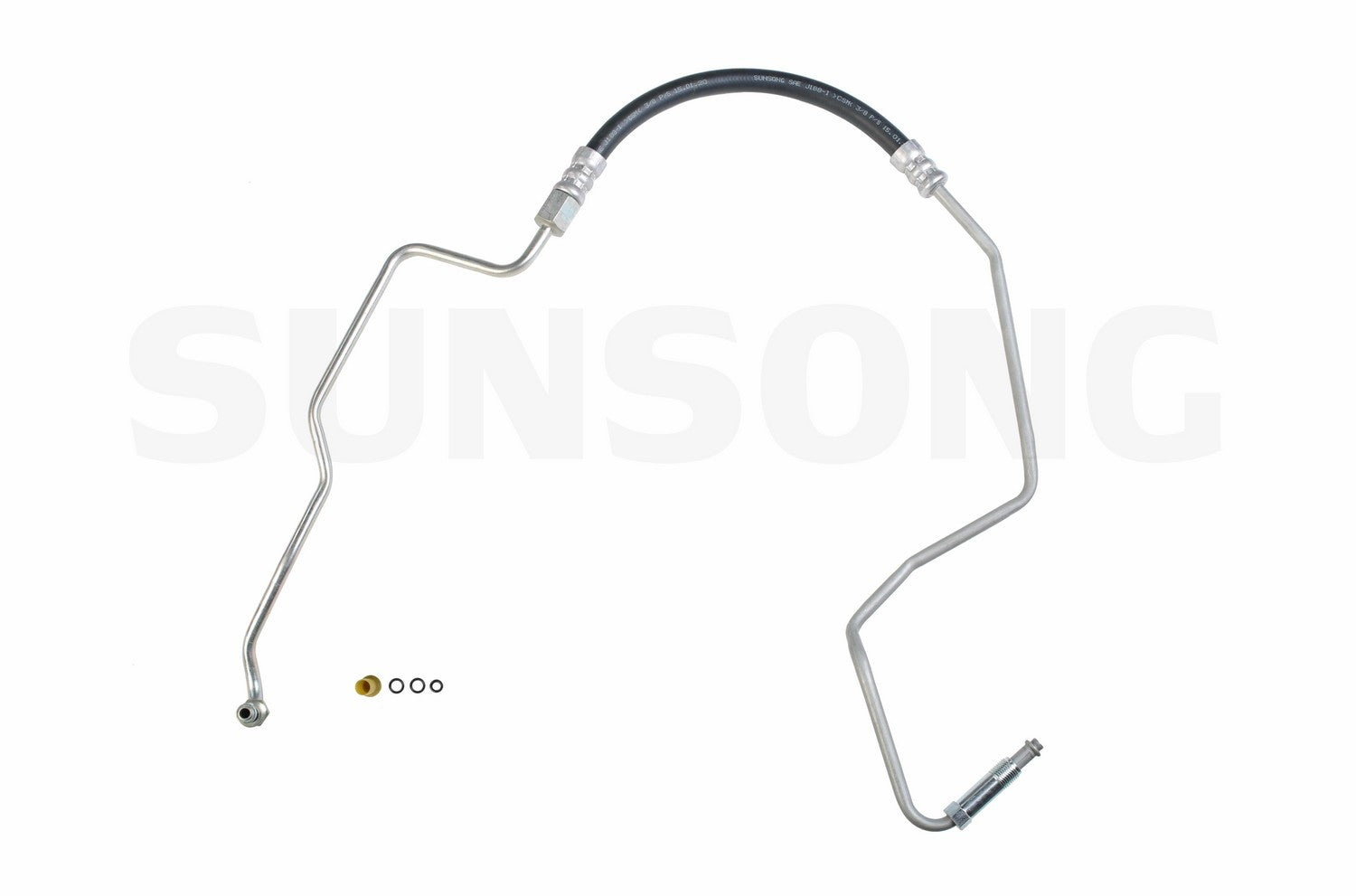 Angle View of Power Steering Pressure Line Hose Assembly SUNSONG 3401353