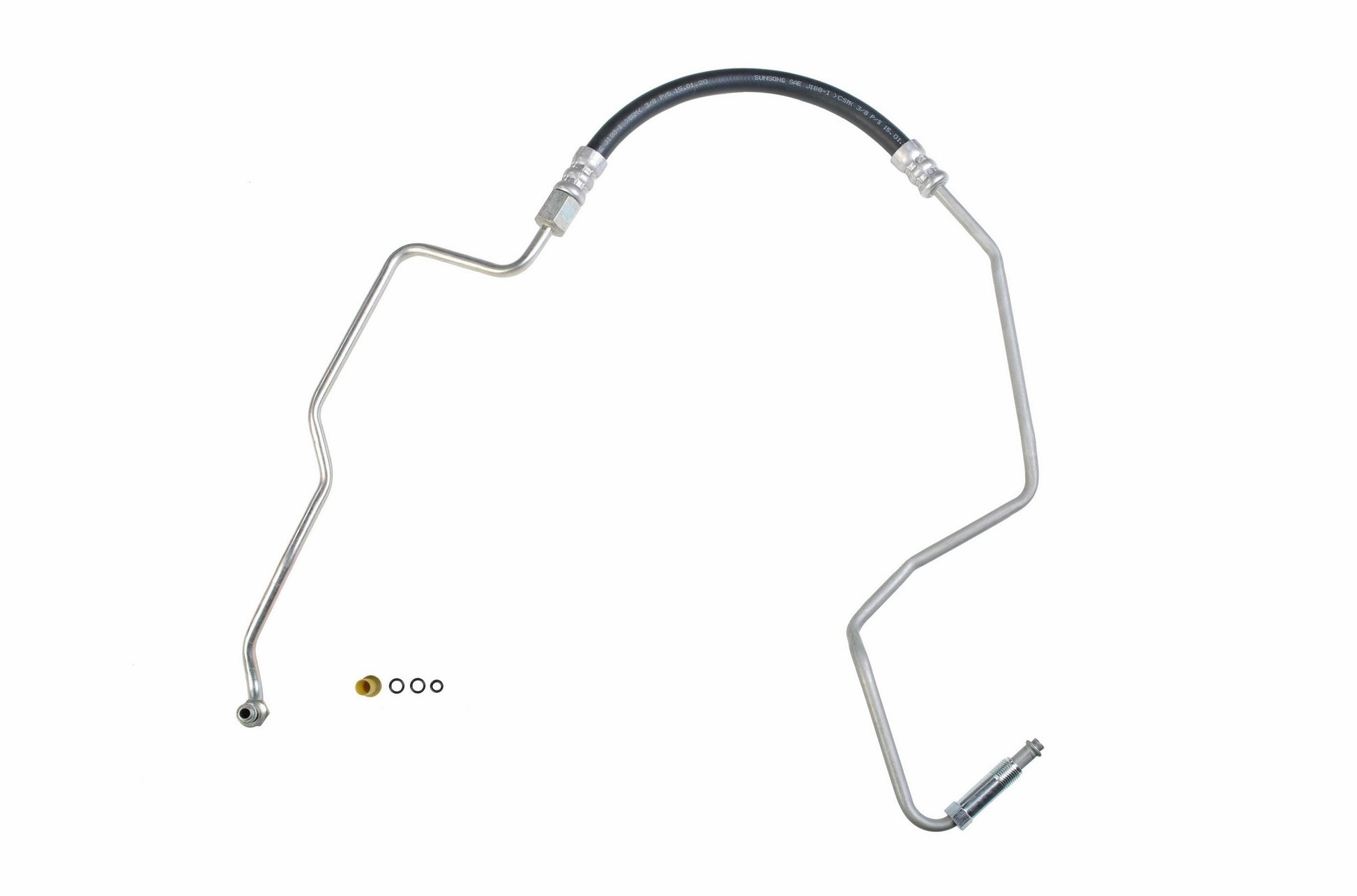 Front View of Power Steering Pressure Line Hose Assembly SUNSONG 3401353