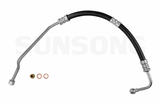 Angle View of Power Steering Pressure Line Hose Assembly SUNSONG 3401365