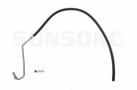 Angle View of Power Steering Return Line Hose Assembly SUNSONG 3401427