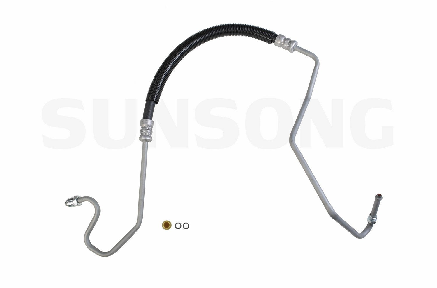 Angle View of Power Steering Pressure Line Hose Assembly SUNSONG 3401432