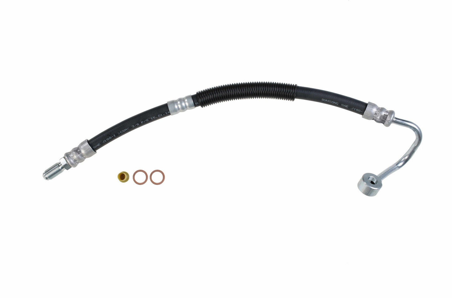 Front View of Power Steering Pressure Line Hose Assembly SUNSONG 3401473