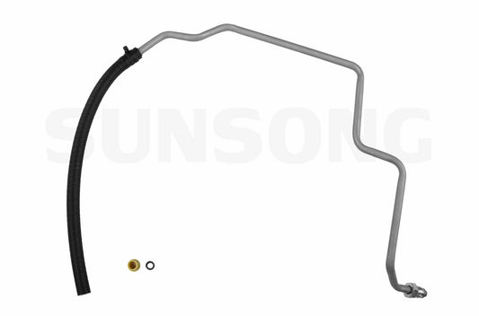 Angle View of Power Steering Return Line Hose Assembly SUNSONG 3401477