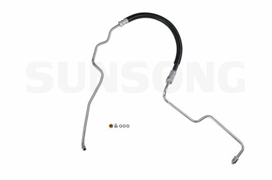 Angle View of Power Steering Pressure Line Hose Assembly SUNSONG 3401509