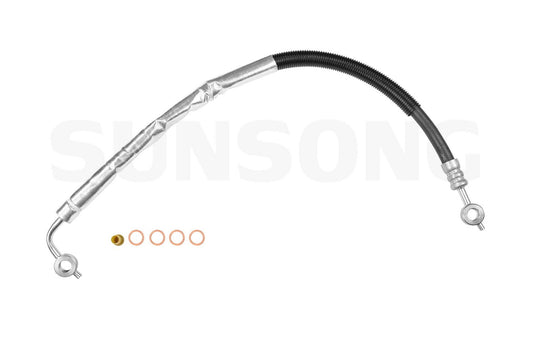 Angle View of Power Steering Pressure Line Hose Assembly SUNSONG 3401592