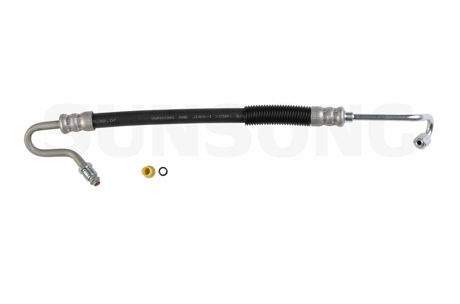 Angle View of Power Steering Pressure Line Hose Assembly SUNSONG 3401756