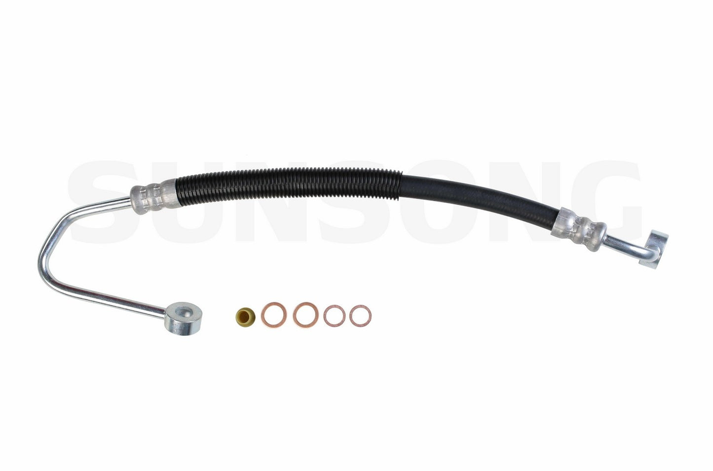 Angle View of Power Steering Pressure Line Hose Assembly SUNSONG 3401759