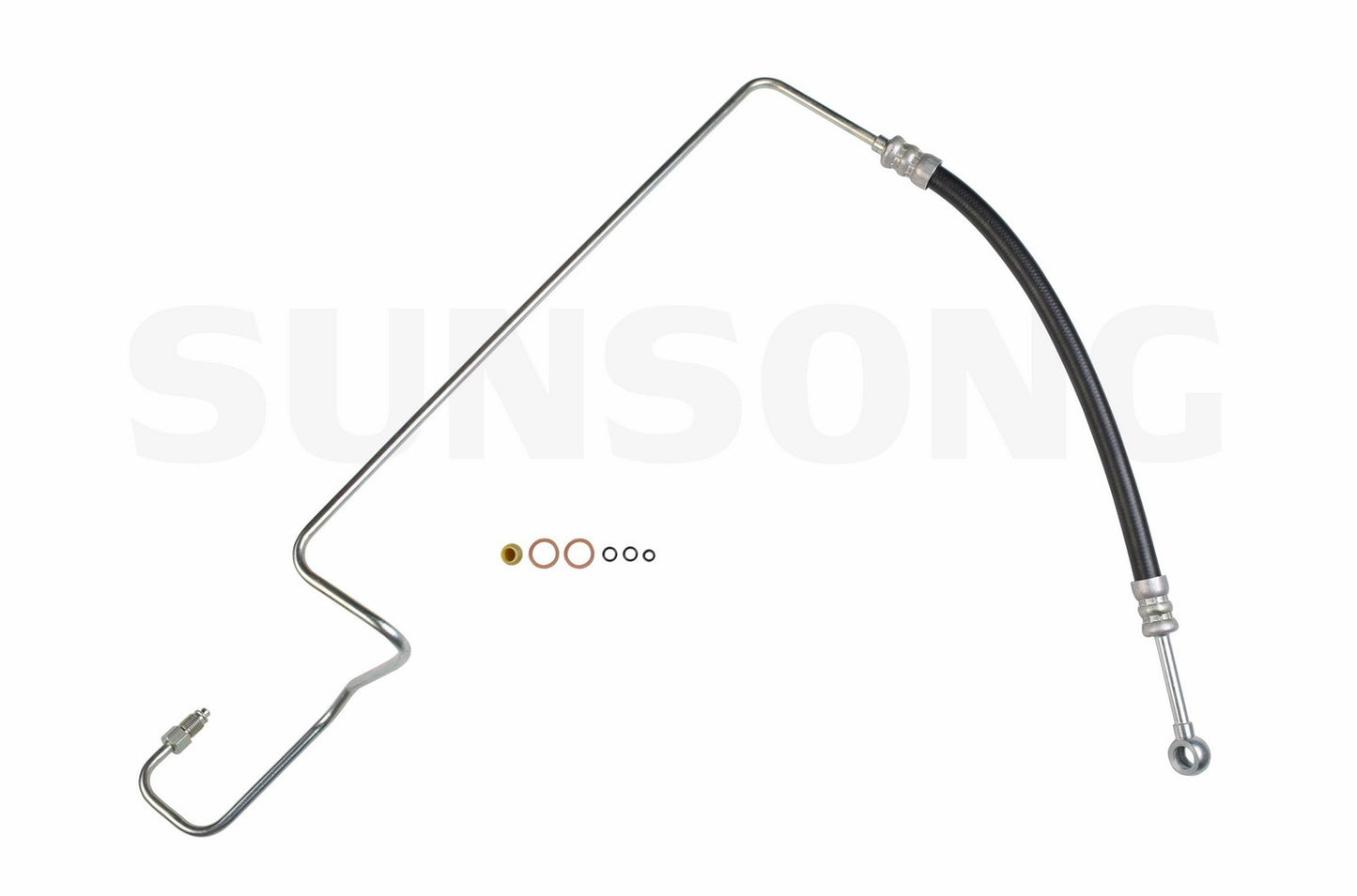 Angle View of Power Steering Pressure Line Hose Assembly SUNSONG 3401787