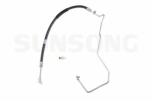 Angle View of Power Steering Pressure Line Hose Assembly SUNSONG 3401799