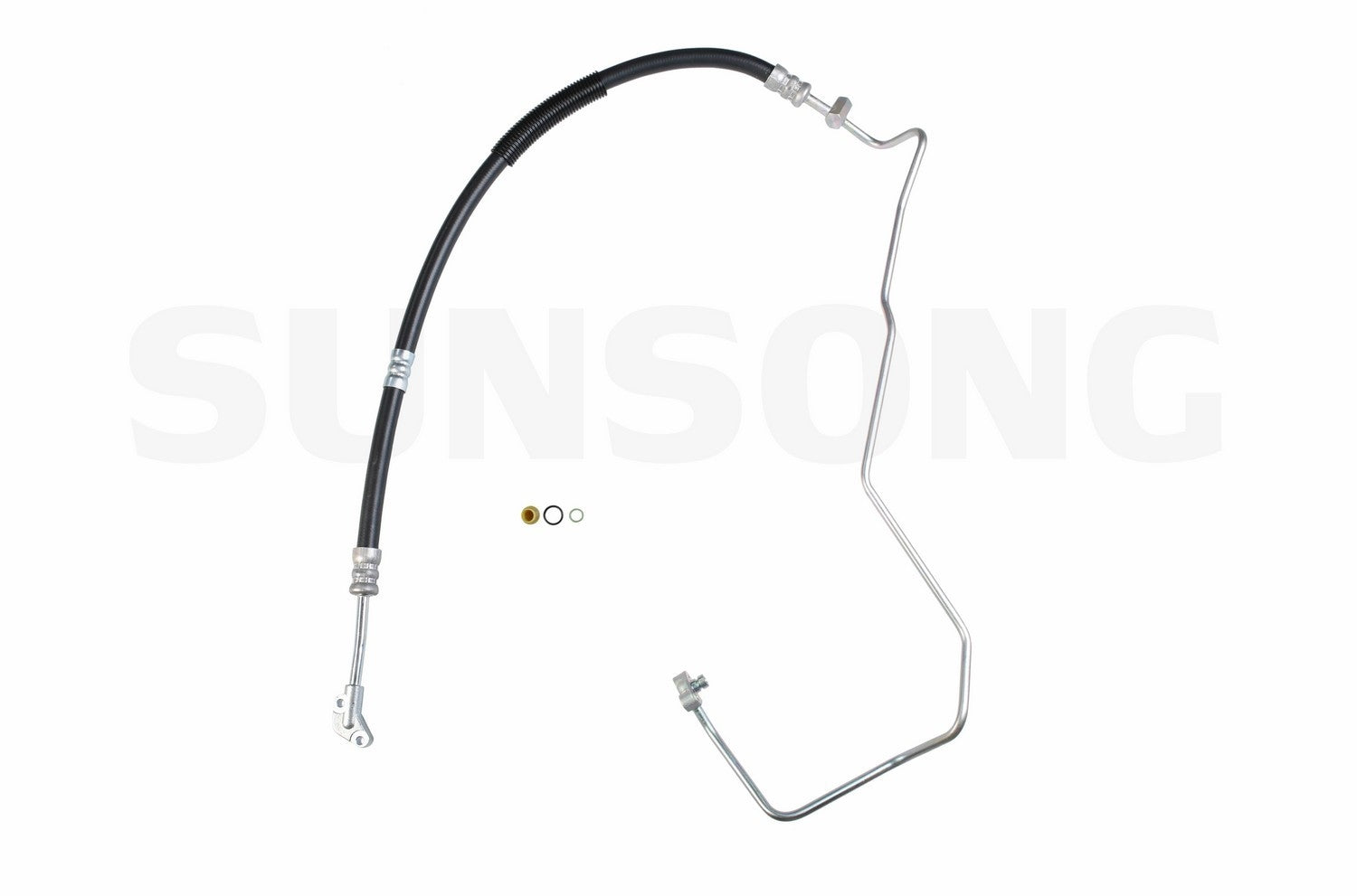 Front View of Power Steering Pressure Line Hose Assembly SUNSONG 3401799