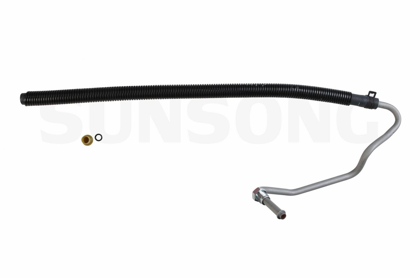 Front View of Power Steering Return Line Hose Assembly SUNSONG 3401941