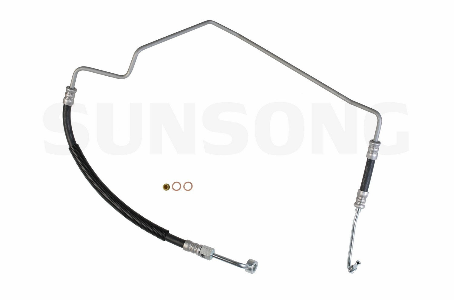 Angle View of Power Steering Pressure Line Hose Assembly SUNSONG 3402246