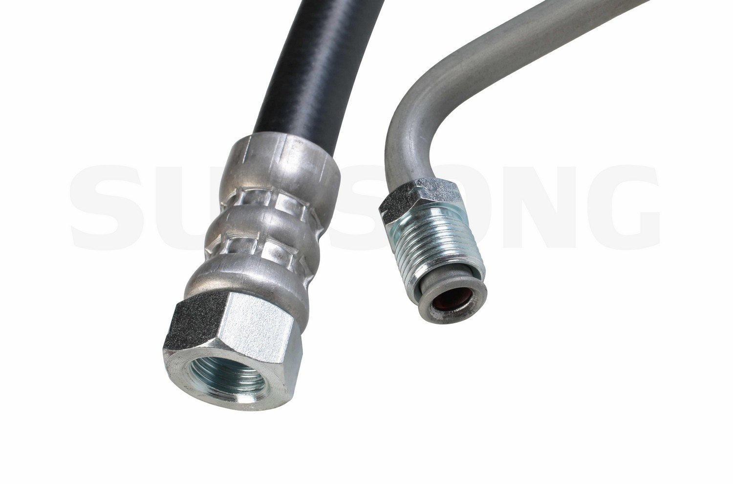 Left View of Power Steering Pressure Line Hose Assembly SUNSONG 3402248