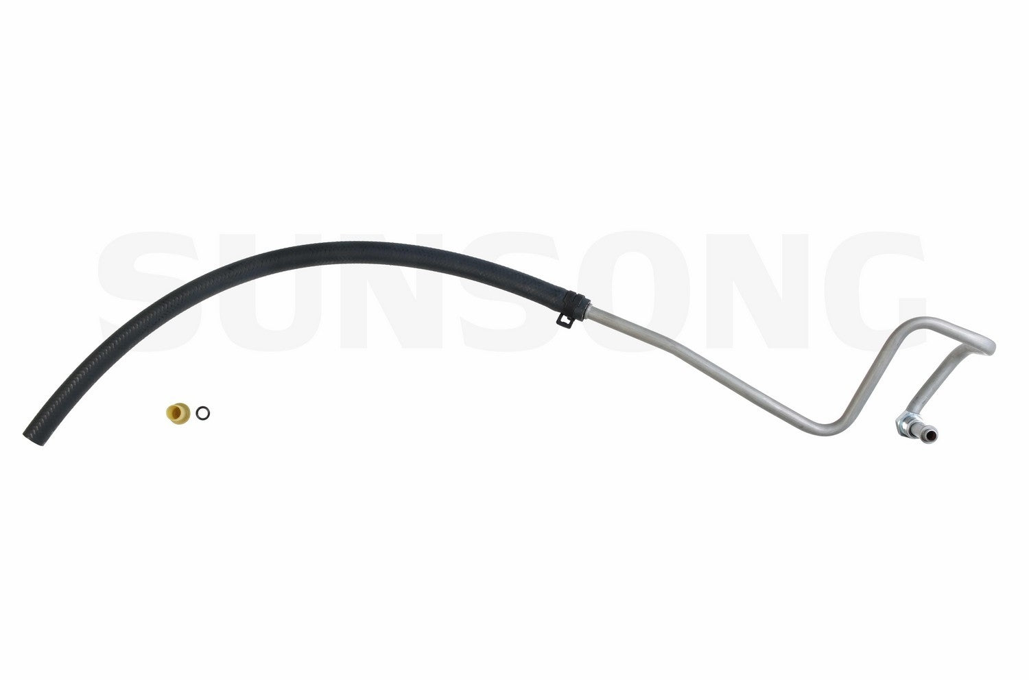 Front View of Power Steering Return Line Hose Assembly SUNSONG 3402294