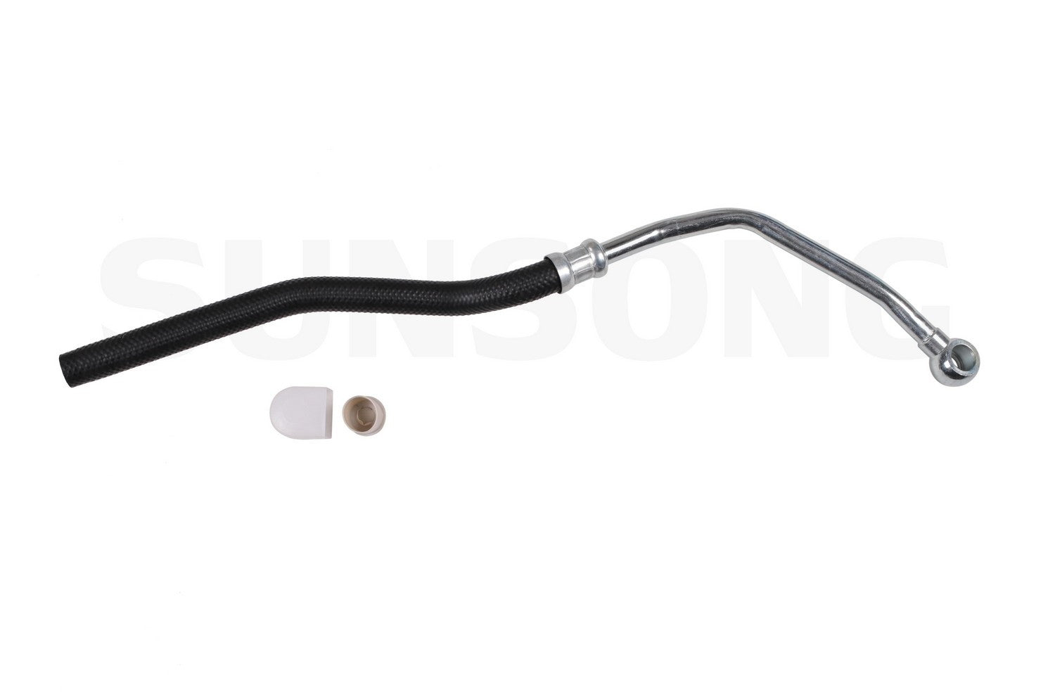 Angle View of Power Steering Reservoir Hose SUNSONG 3402519