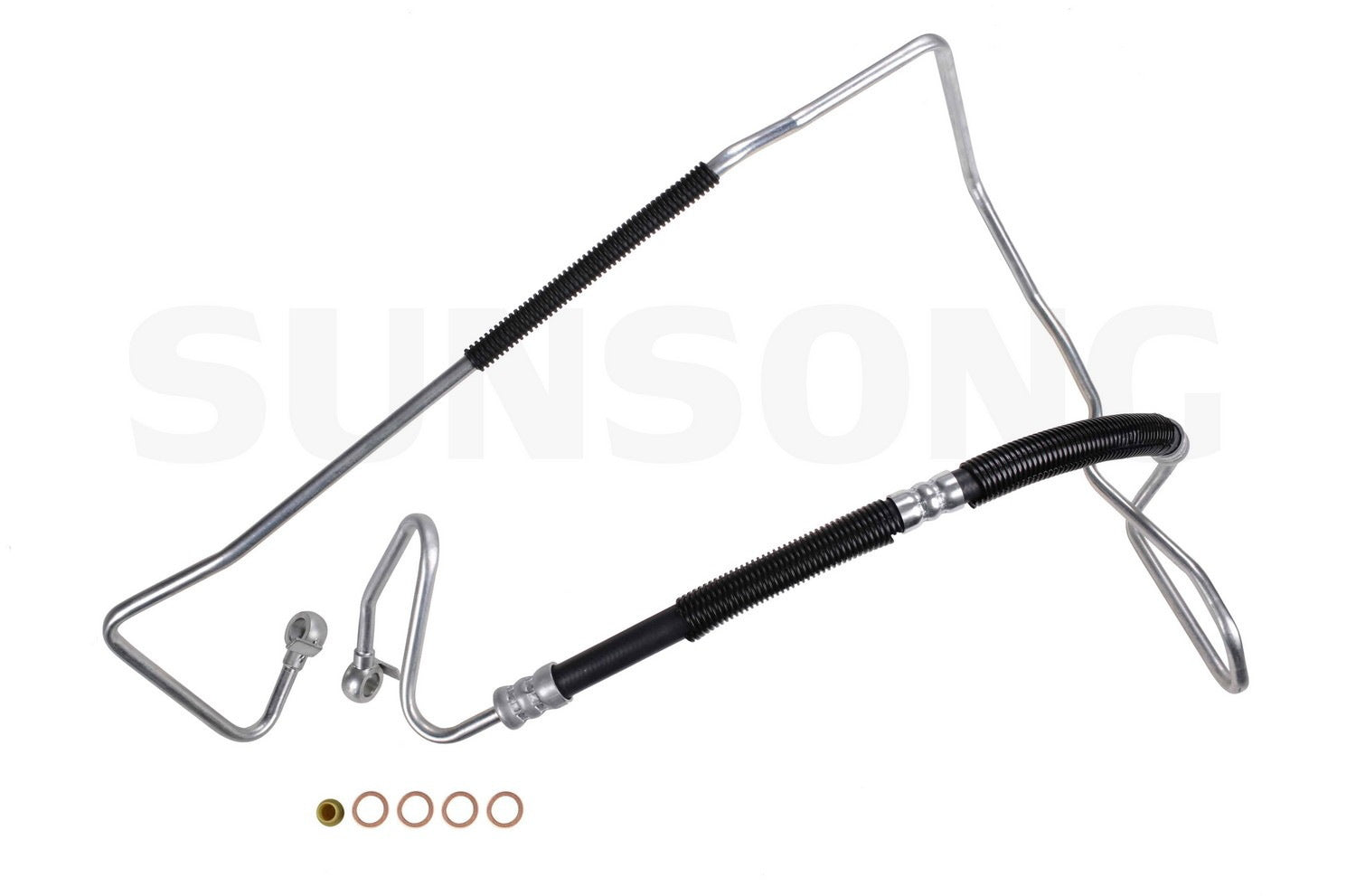 Angle View of Power Steering Pressure Line Hose Assembly SUNSONG 3402544