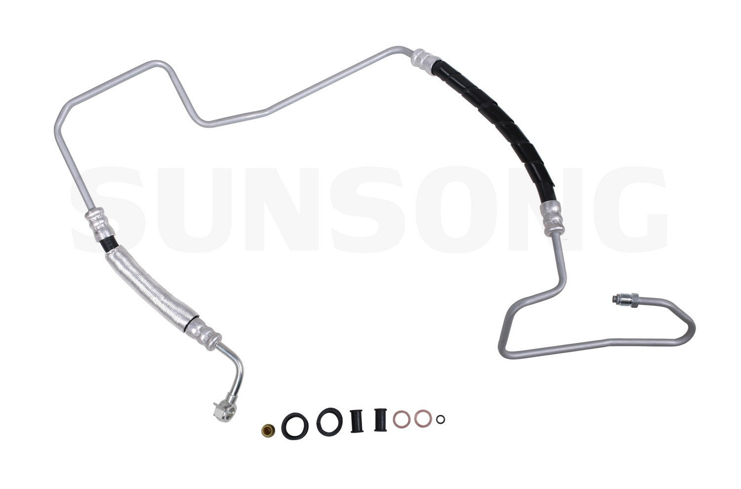 Angle View of Power Steering Pressure Line Hose Assembly SUNSONG 3402549