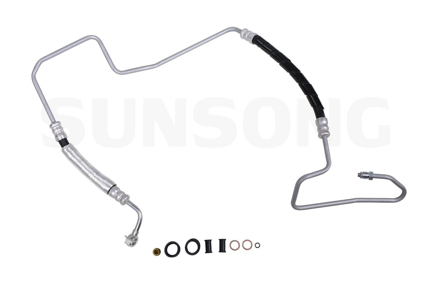 Front View of Power Steering Pressure Line Hose Assembly SUNSONG 3402549