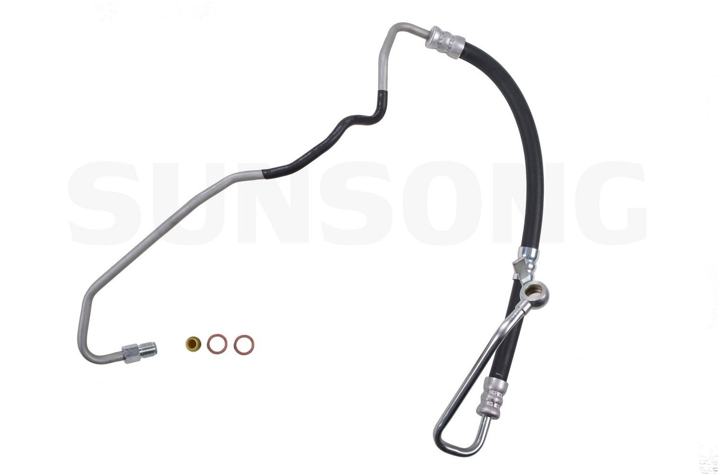 Angle View of Power Steering Pressure Line Hose Assembly SUNSONG 3402586