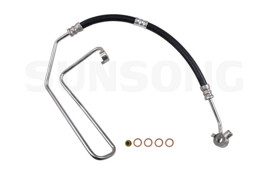 Angle View of Power Steering Pressure Line Hose Assembly SUNSONG 3402668