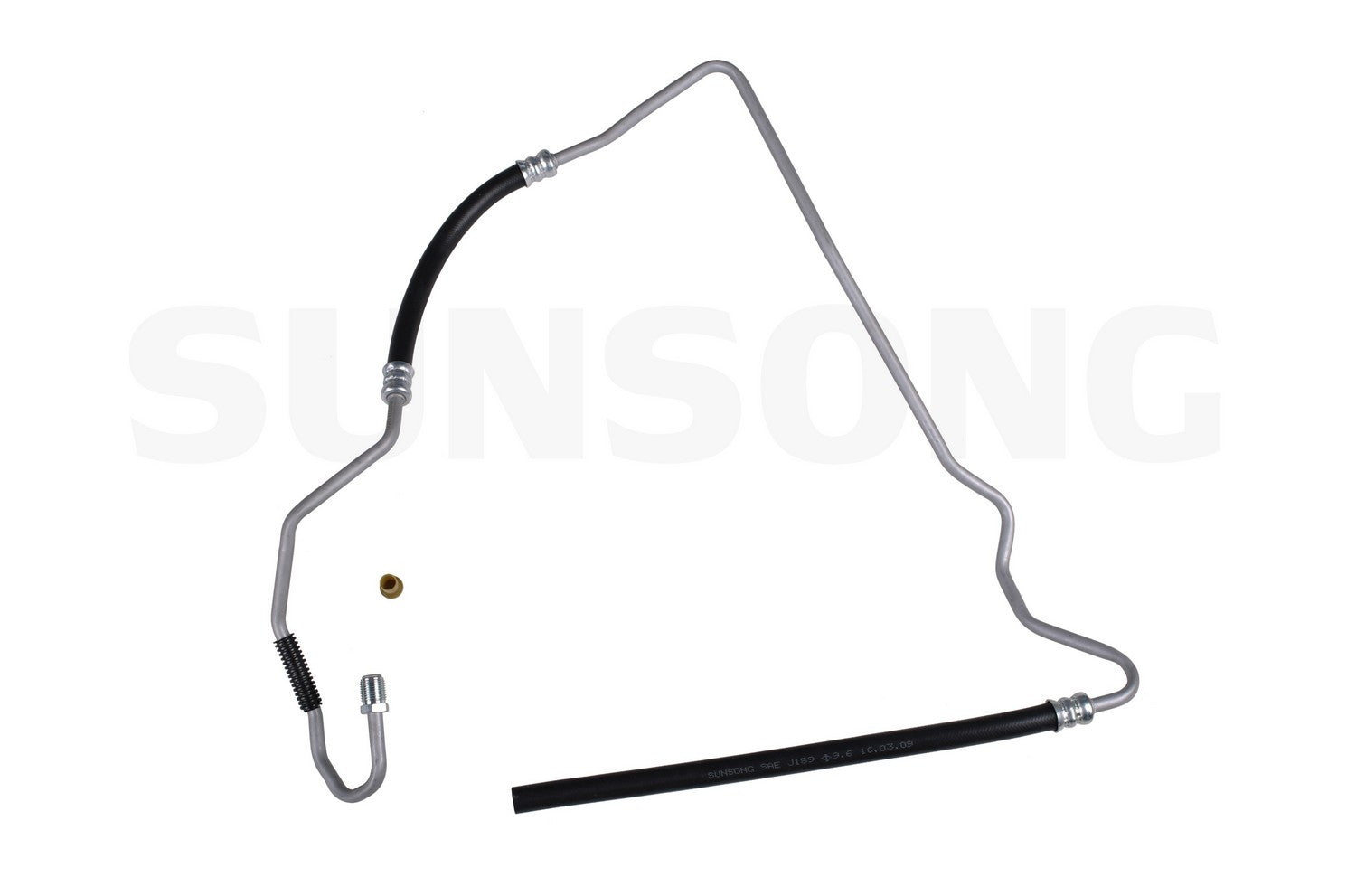 Angle View of Power Steering Return Line Hose Assembly SUNSONG 3402677