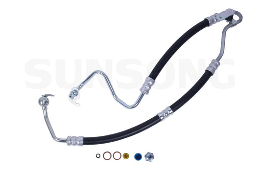 Angle View of Power Steering Pressure Line Hose Assembly SUNSONG 3403237