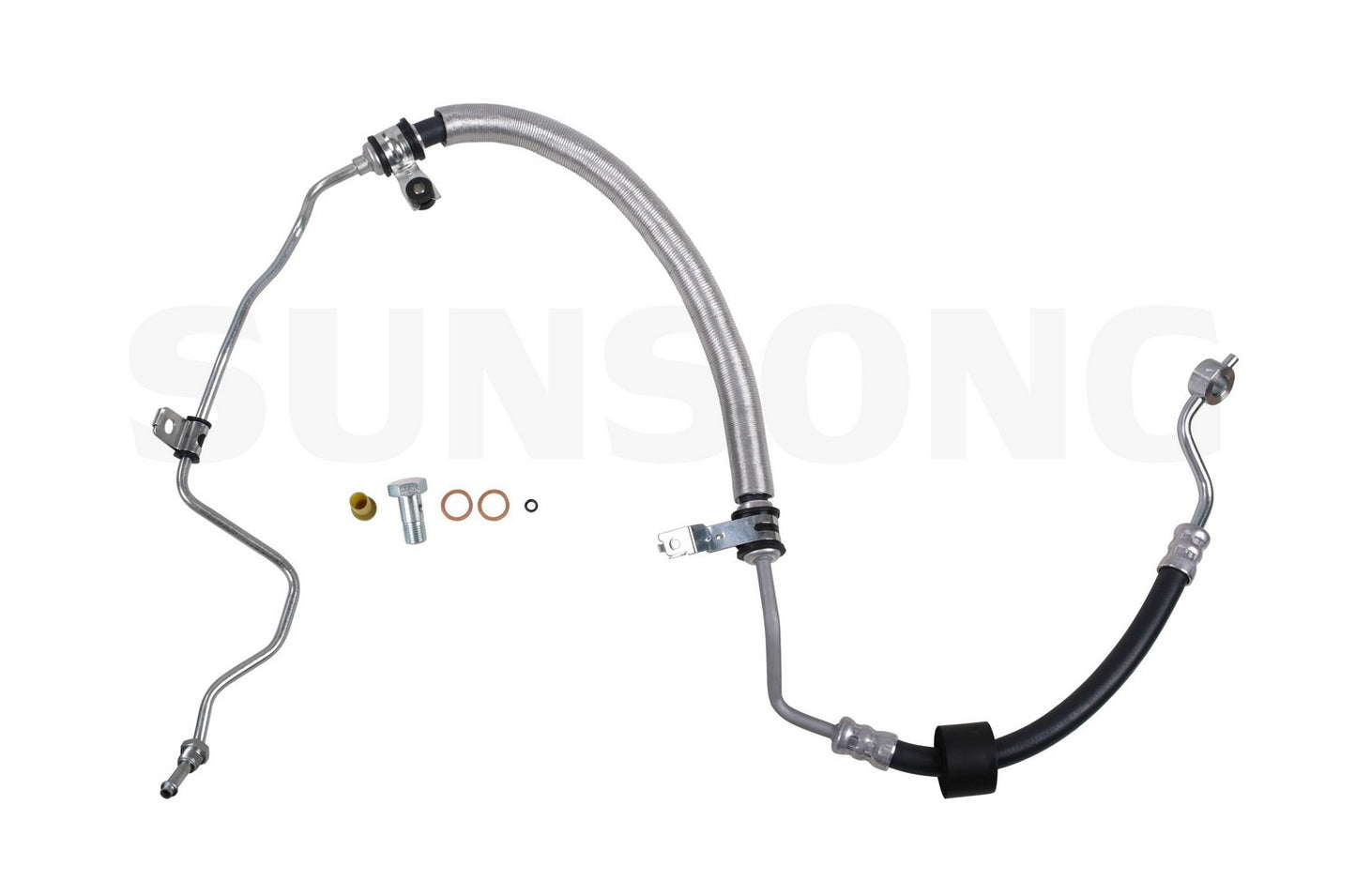 Angle View of Power Steering Pressure Line Hose Assembly SUNSONG 3403260