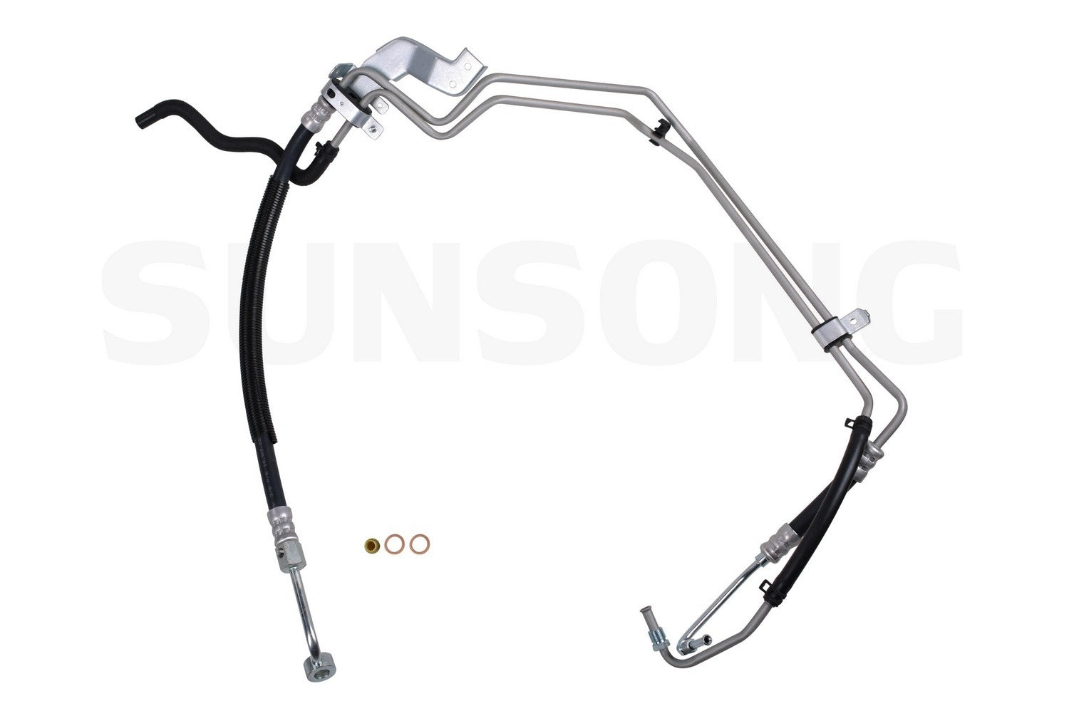 Front View of Power Steering Hose Assembly SUNSONG 3403672