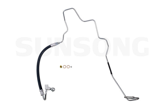 Angle View of Power Steering Pressure Line Hose Assembly SUNSONG 3403676