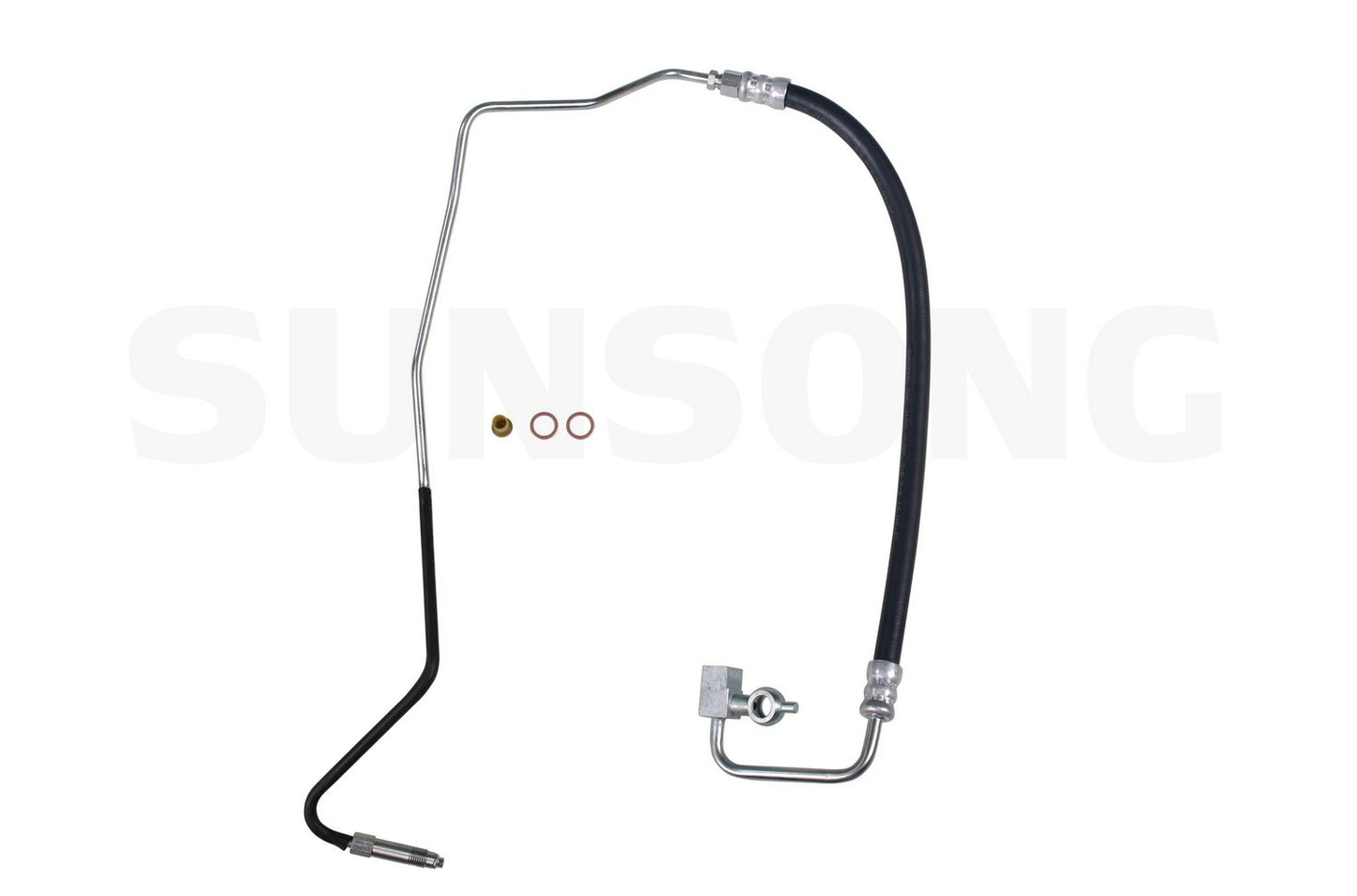 Angle View of Power Steering Pressure Line Hose Assembly SUNSONG 3403679