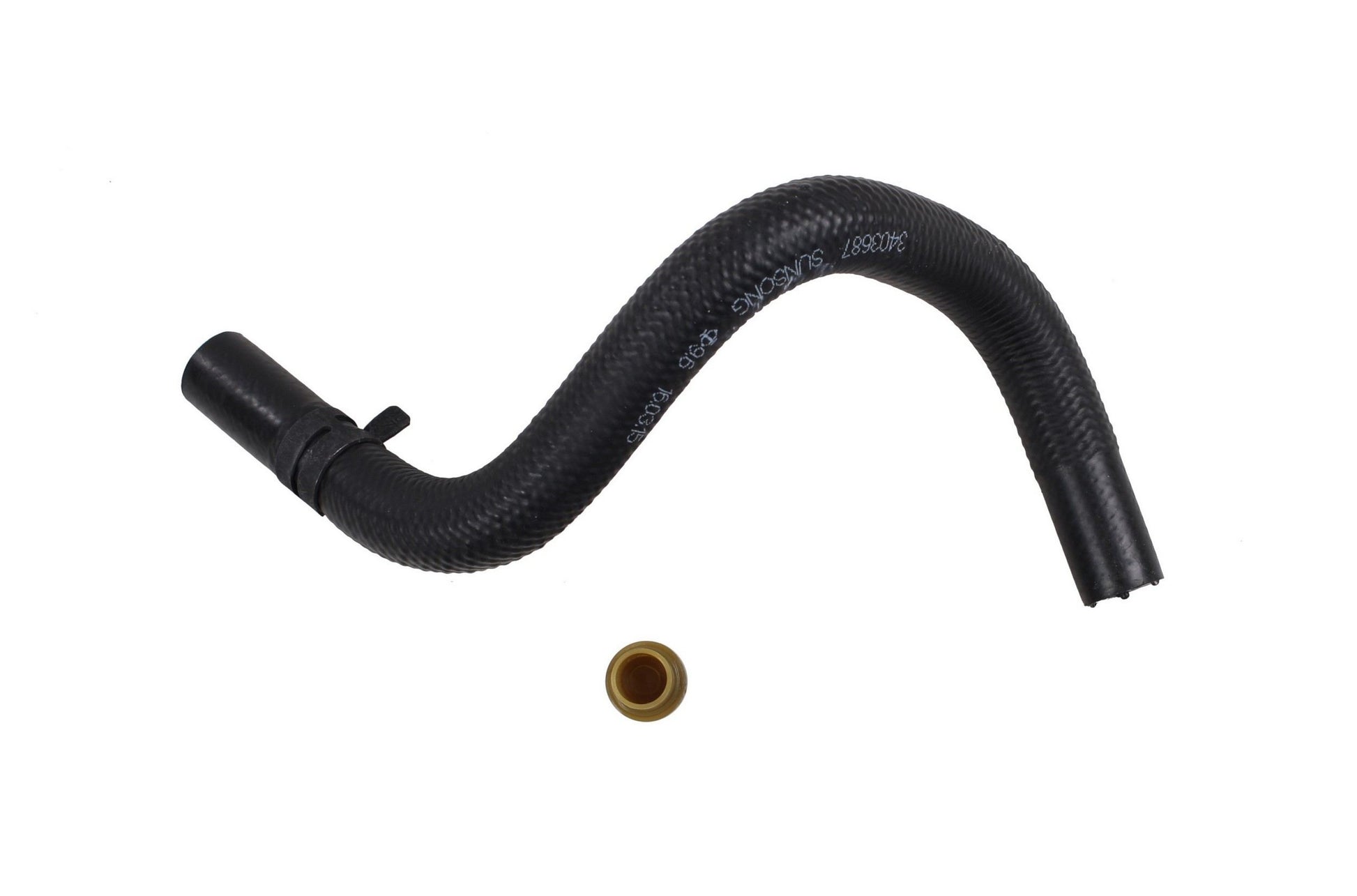 Front View of Power Steering Return Line Hose Assembly SUNSONG 3403687