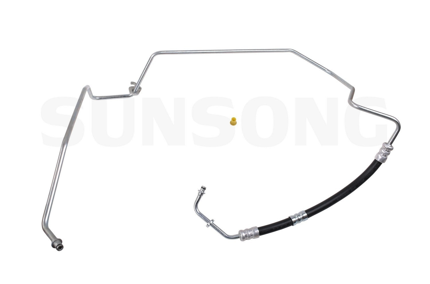 Front View of Power Steering Pressure Line Hose Assembly SUNSONG 3403709