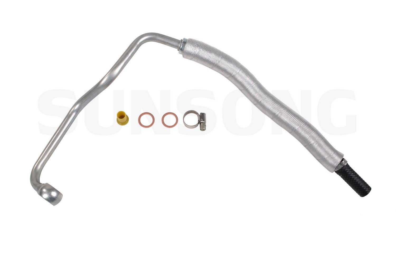 Angle View of Power Steering Return Line Hose Assembly SUNSONG 3403750