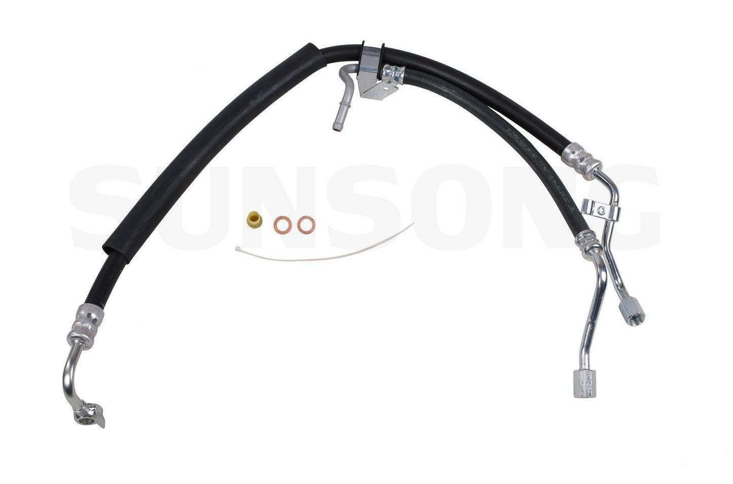 Front View of Power Steering Hose Assembly SUNSONG 3403758