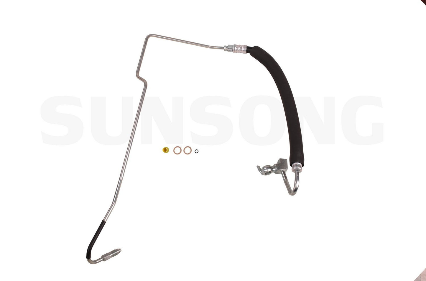 Angle View of Power Steering Pressure Line Hose Assembly SUNSONG 3403771