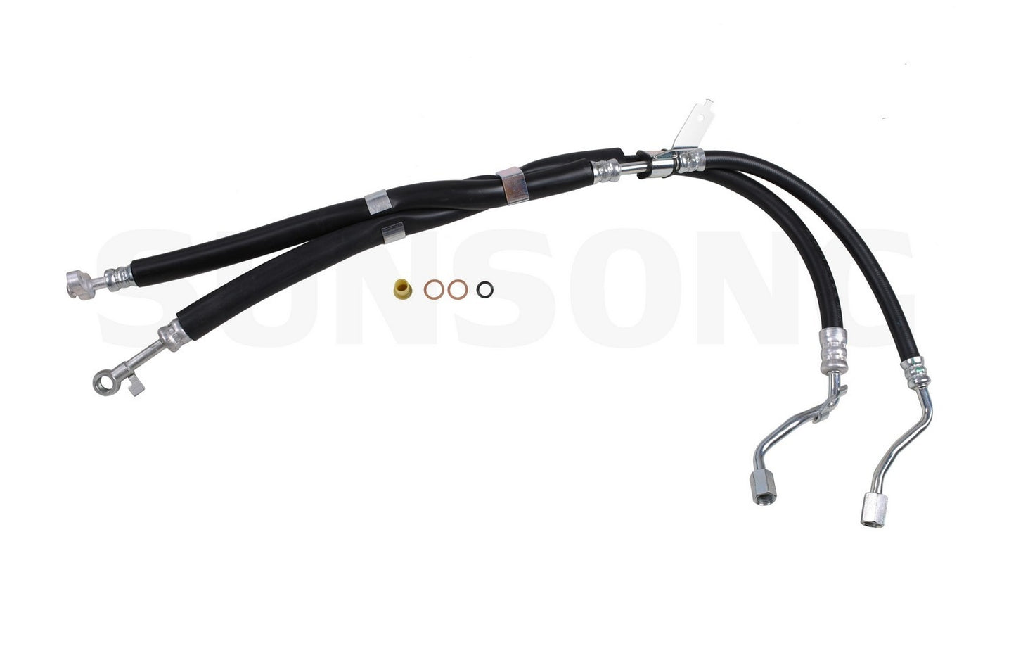 Front View of Power Steering Hose Assembly SUNSONG 3403779