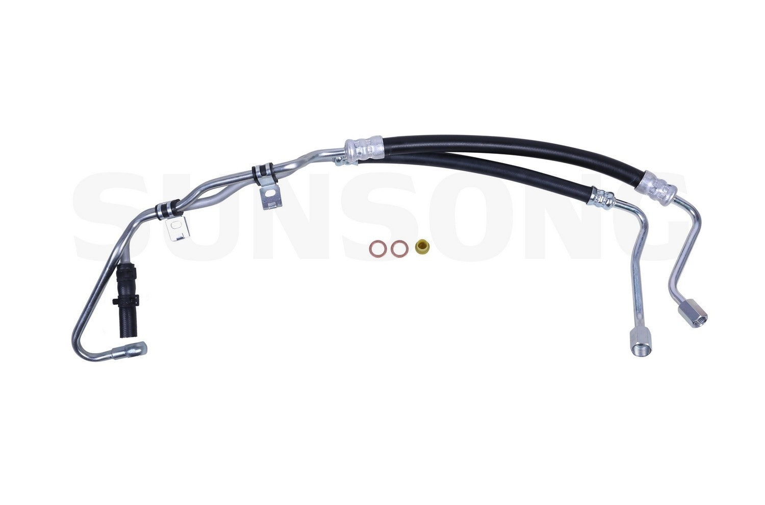 Front View of Power Steering Hose Assembly SUNSONG 3403947