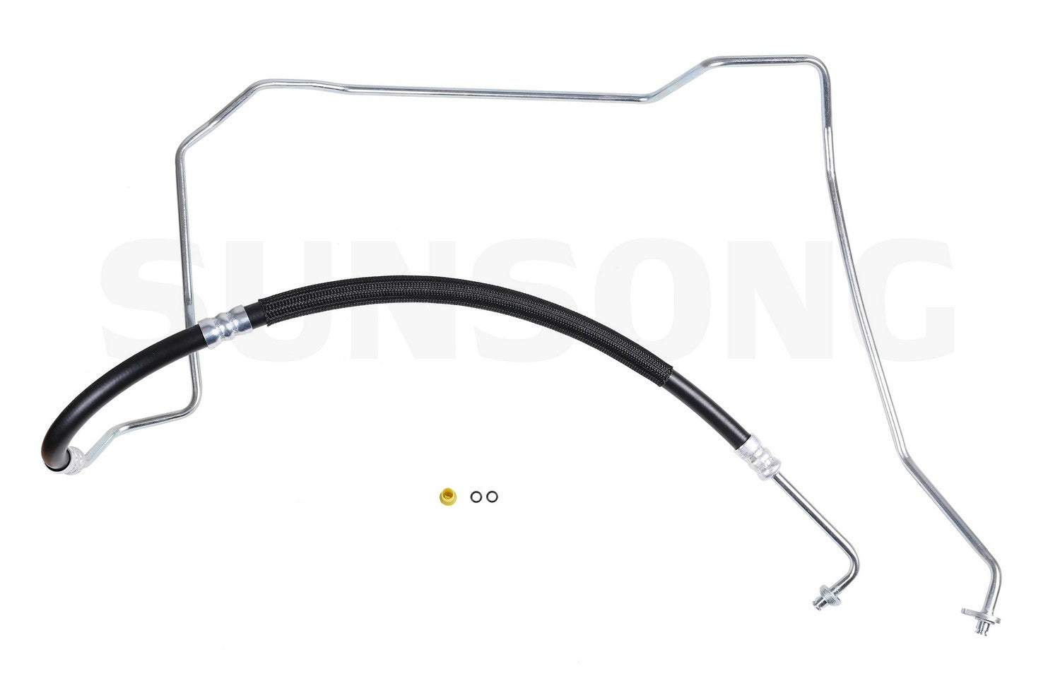 Angle View of Power Steering Pressure Line Hose Assembly SUNSONG 3403965