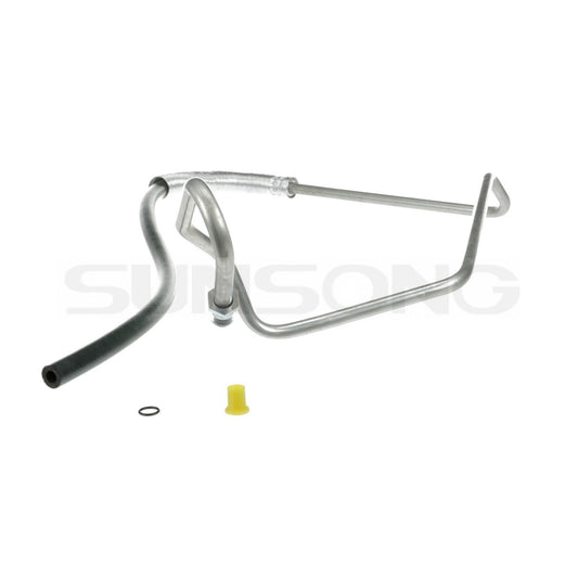 Front View of Power Steering Return Line Hose Assembly SUNSONG 3404033